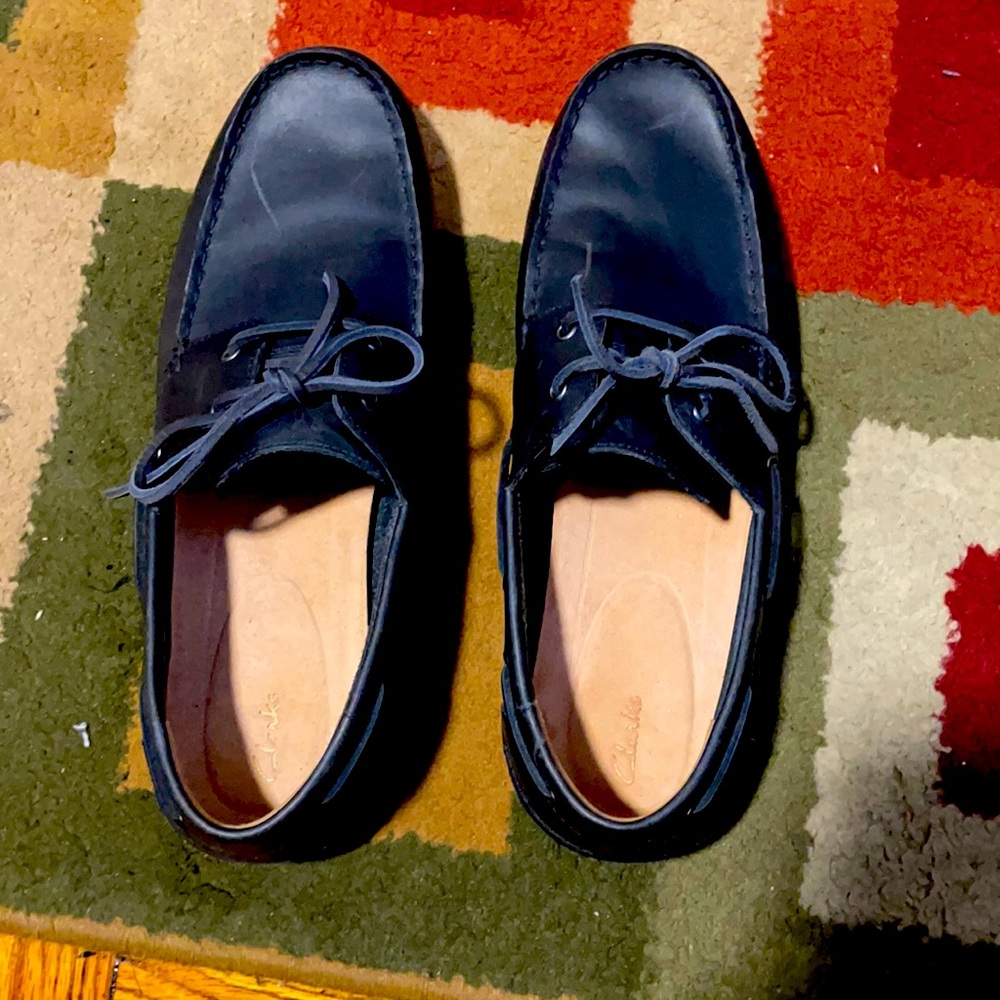 Worn Clark’s Boat shoes Navy